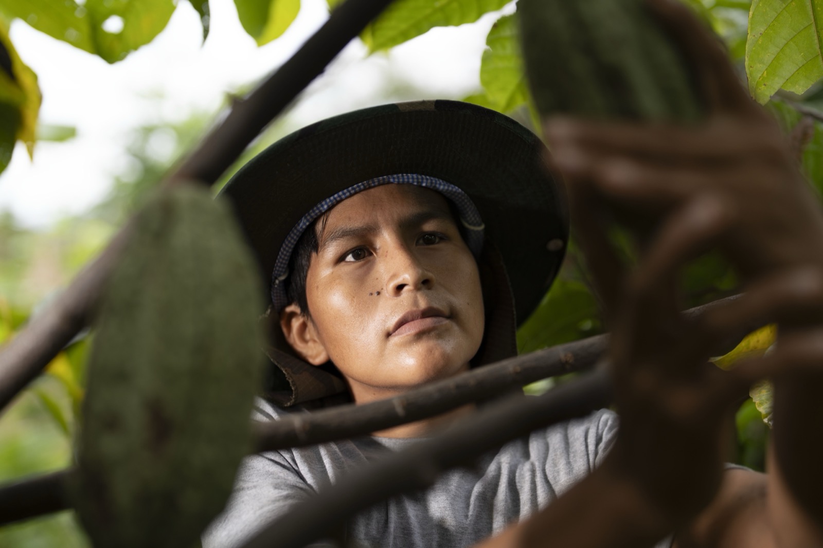 Young cacao worker portrait