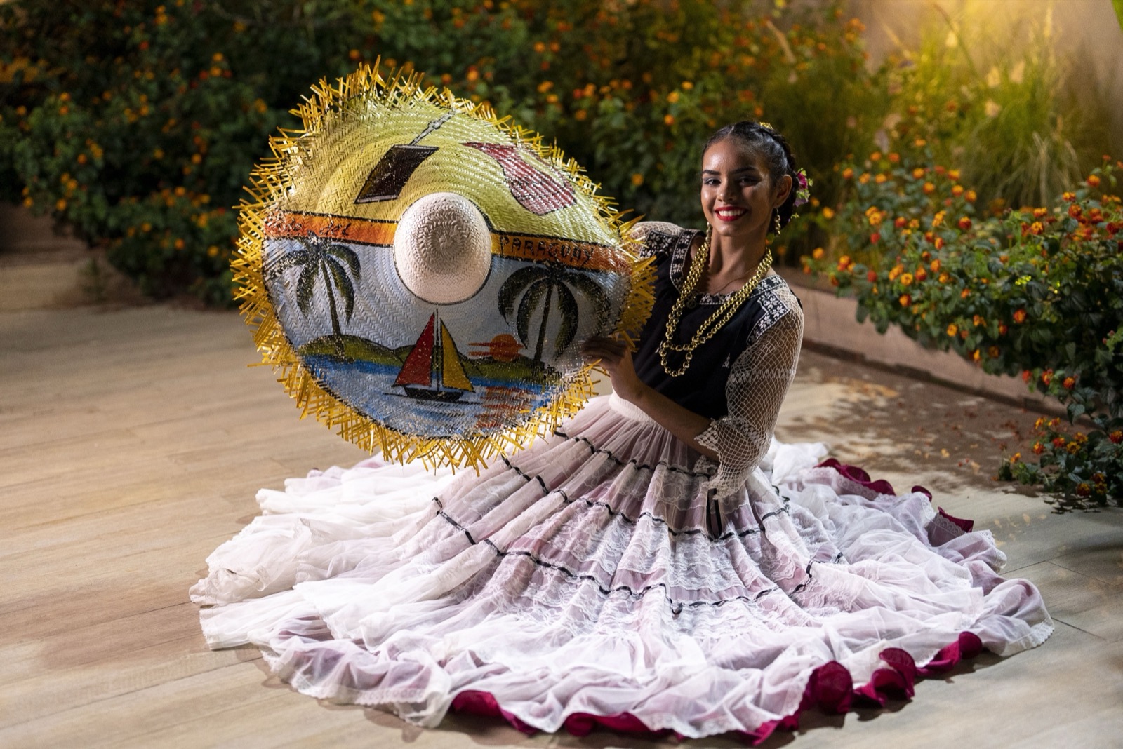 Traditional dancer with decorative hat