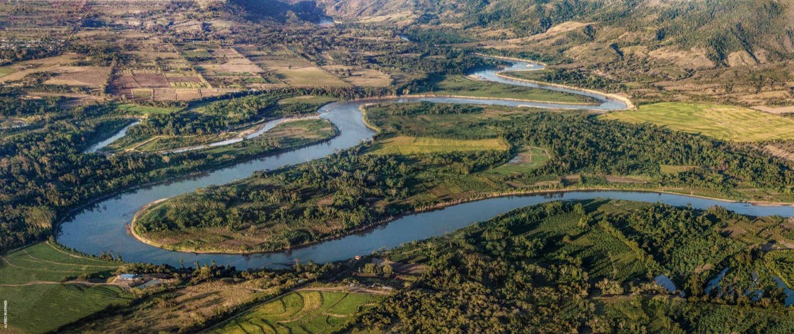 Panoramic view of Rio Mayo valley